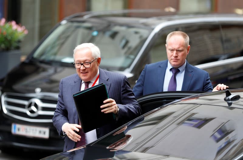 FILE PHOTO: Russian Deputy Foreign Minister Sergei Ryabkov arrives for a meeting in Vienna