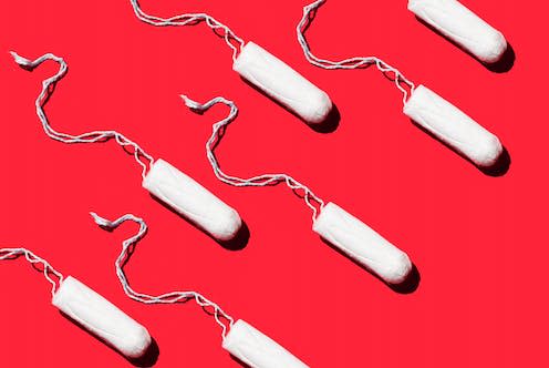   <span class="attribution"><a class="link " href="https://www.shutterstock.com/image-photo/feminine-hygiene-tampons-on-red-background-2101295386" rel="nofollow noopener" target="_blank" data-ylk="slk:IKagadiy/Shutterstock;elm:context_link;itc:0;sec:content-canvas">IKagadiy/Shutterstock</a></span>