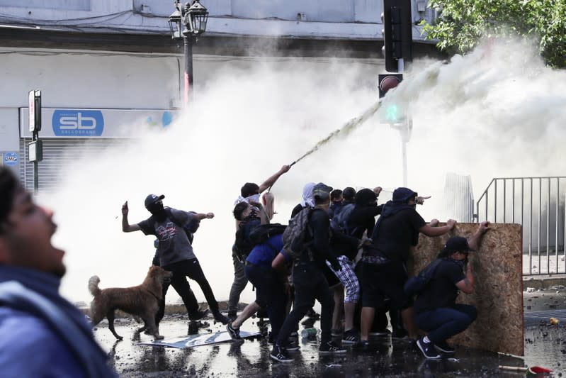 Protests against Chile's government in Santiago