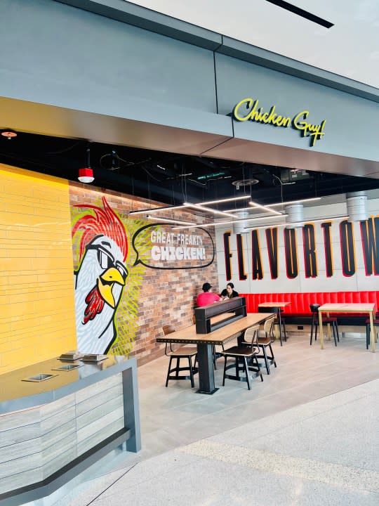 Chicken Guy! by celebrity chef Guy Fieri and restauranteur, Robert Earl at Los Angeles International Airport. (LAX)