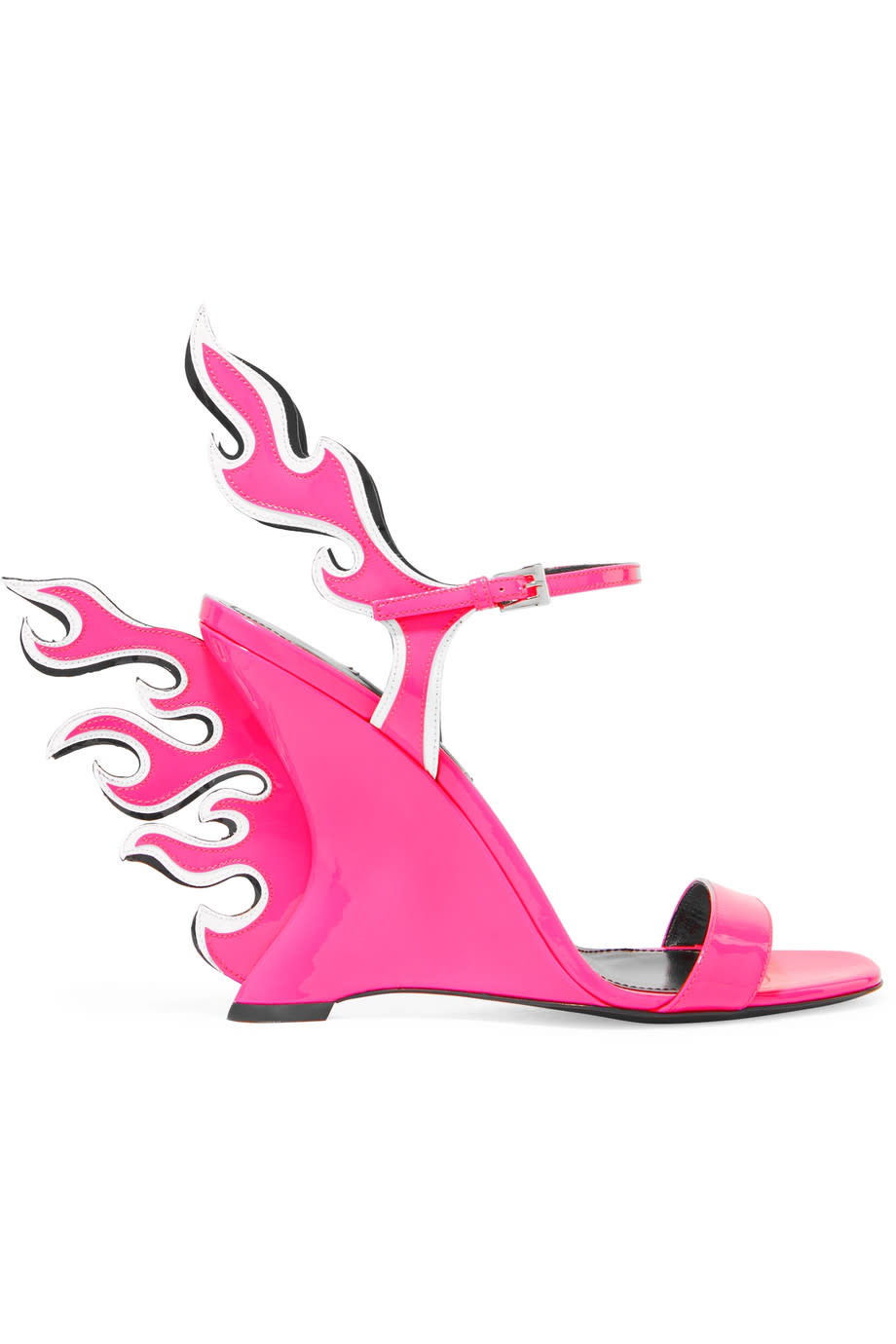 PRADA NEON-PATENT WEDGE SANDALS, $1,450 (SGD1,998) (PHOTO: NET-A-PORTER )