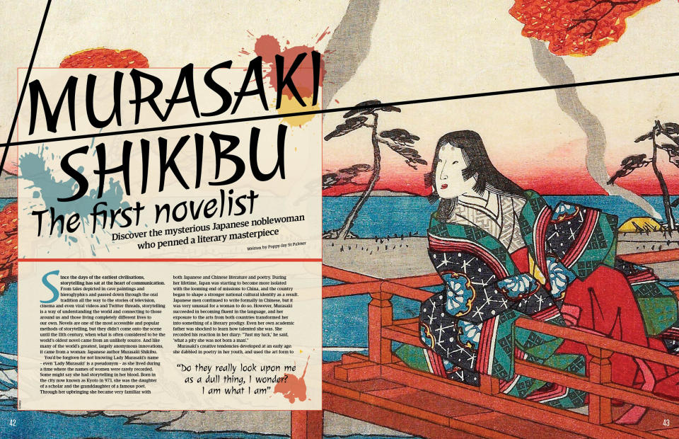 The first novelist feature spread, All About History 127