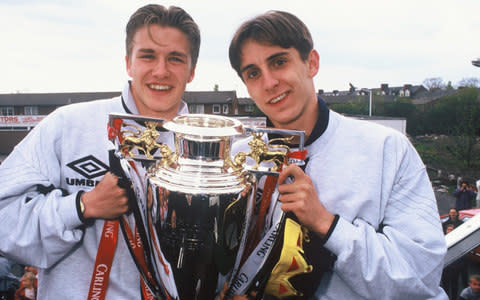 David Beckham and Gary Neville  - Credit: getty images