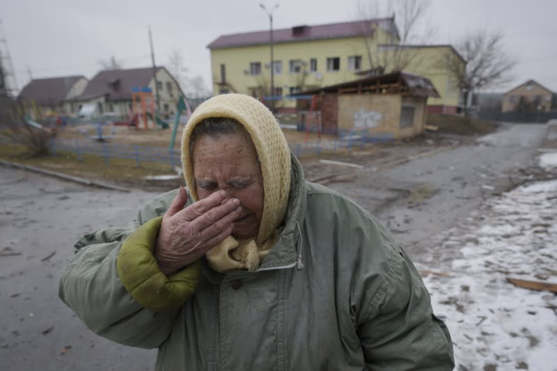 2022年2月，俄羅斯入侵烏克蘭，無數烏克蘭民眾流離失所，甚至淪為難民（AP）