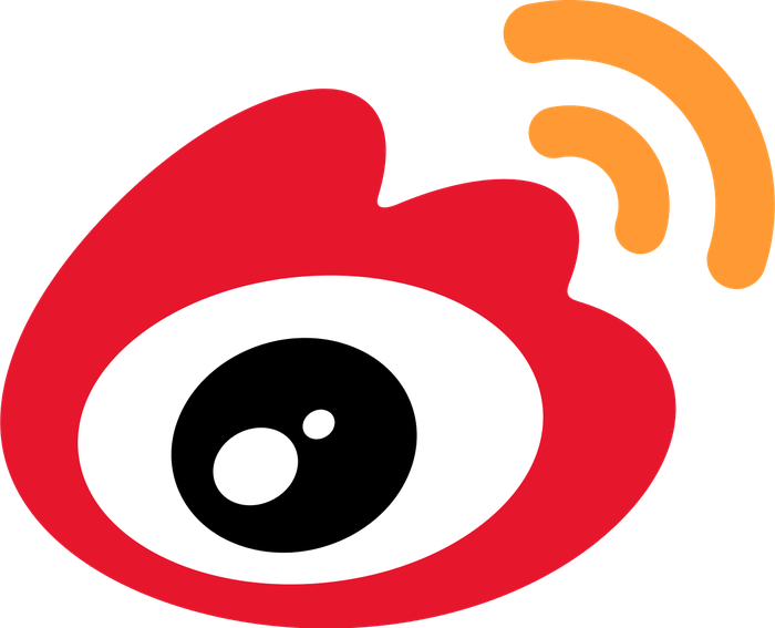 Weibo's corporate logo, featuring a stylized version of a tweeting bird.
