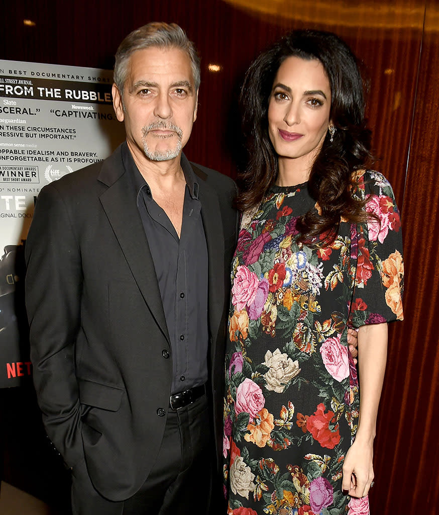 George and Amal on the red carpet on Jan. 9. (Photo: Getty Images)