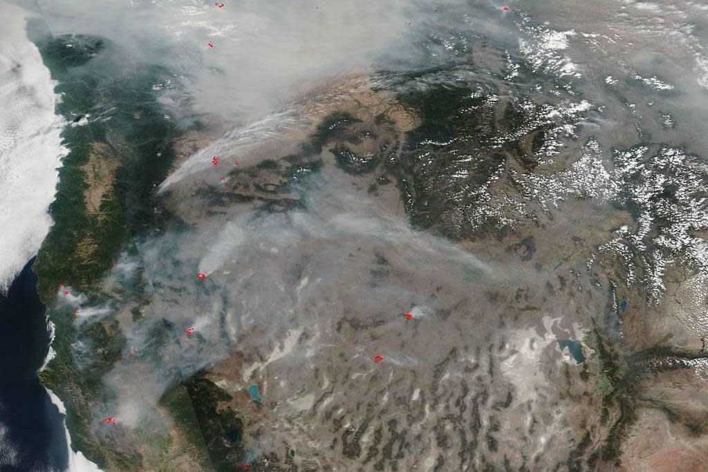 NASA images show the huge scale of 110 wildfires burning in California: NASA