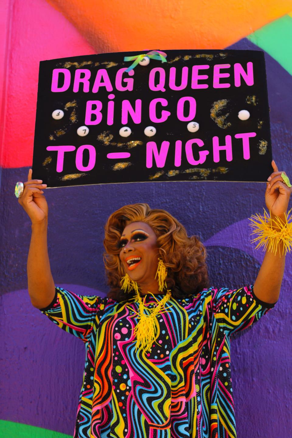 Harmonica Sunbeam hosts drag bingo at The Vanguard in Harrison.