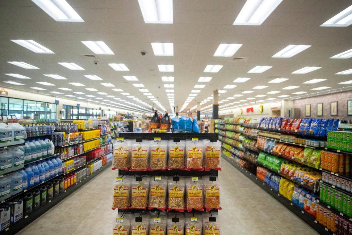 Buc-ee’s is a popular destination for its super-sized convenience store options including snacks, jerky, barbecue sauces, funny shirts and Texas-themed gifts.