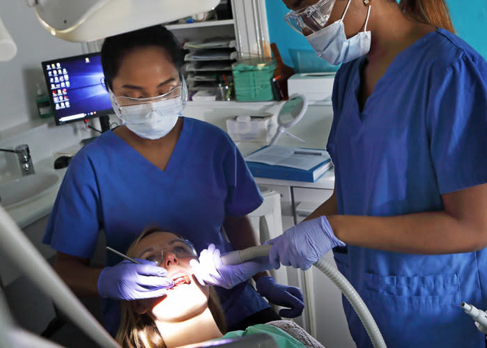 patient with the dentist