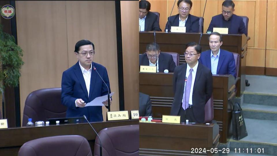 桃園市長張善政民調奪得6金5銀，是全國進步最多的城市首長，議員梁為超認為是張善政「少政治，多做事」的風格逐漸發酵。(摘自議會直播網)