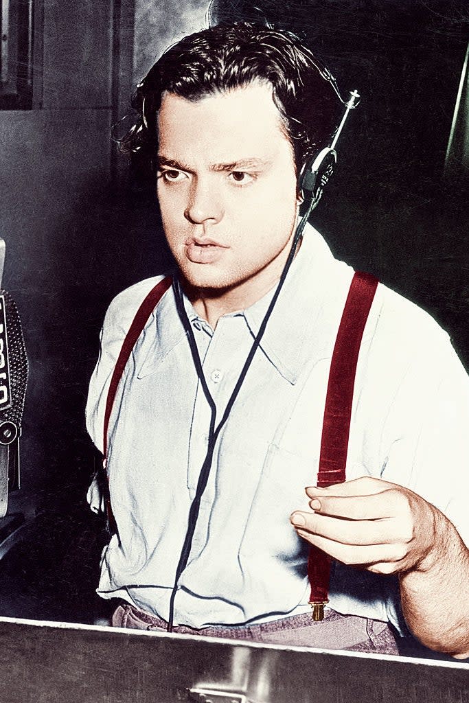 Closeup of Orson Welles