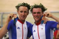 <p>Having already won silver and bronze at Sydney 2000 and the 1998 and 2002 Commonwealth Games, Athens saw Wiggins win his first Olympic gold in the individual pursuit. He also won silver in the team pursuit and bronze in the madison and became the first British athlete to win three medals at a single Olympic Games in 40 years.</p>