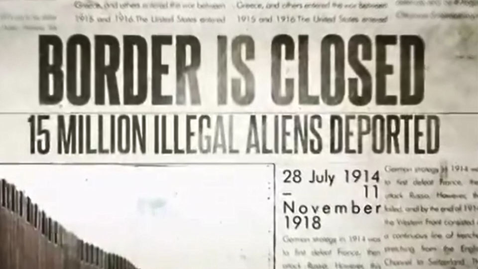 still from the video - "Border is closed"
