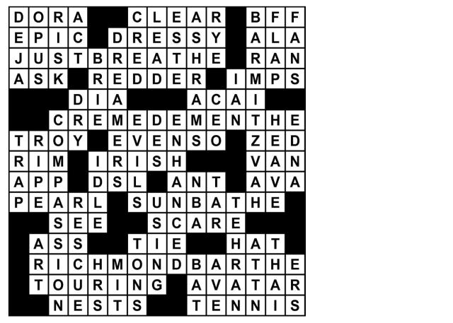 Crossword puzzle for April 16, 2023