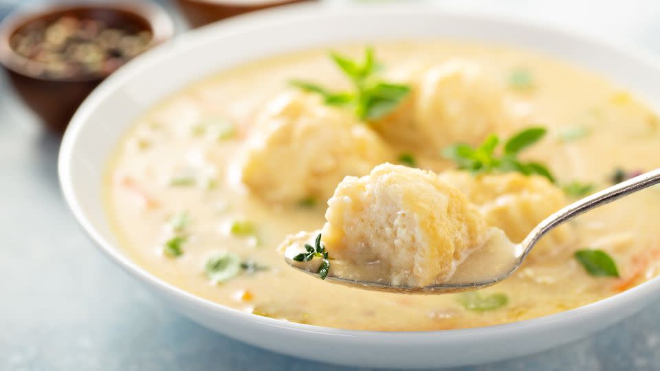 Chicken and dumplings is a prime comfort food in the USA. - Adobe Stock