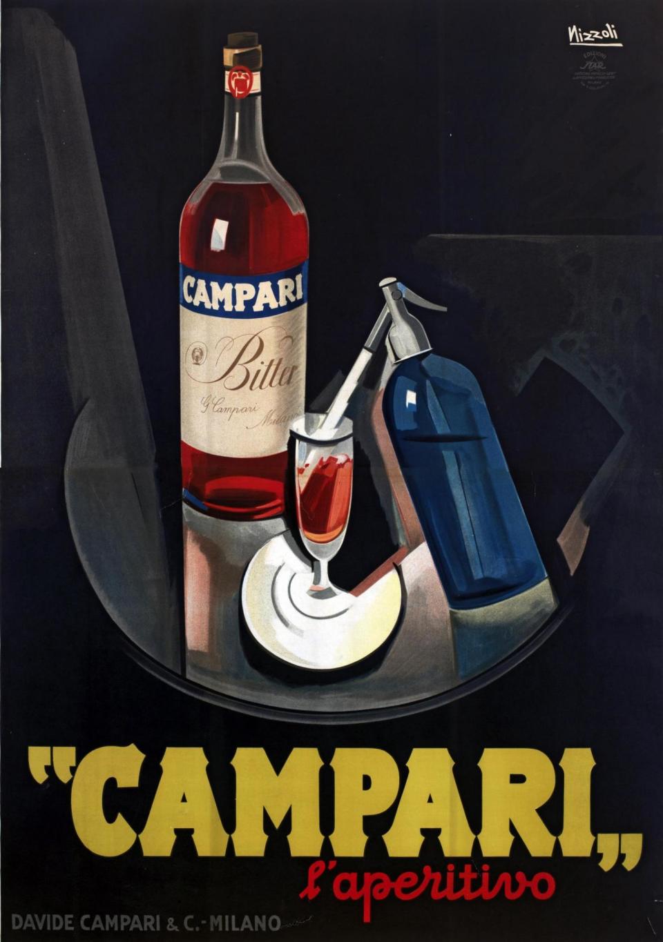 Marcello Nizzoli Campari l’aperitivo , 1925 Campari the Aperitif Lithographic colour print on paper (Archivio Galleria Campari, Milan)