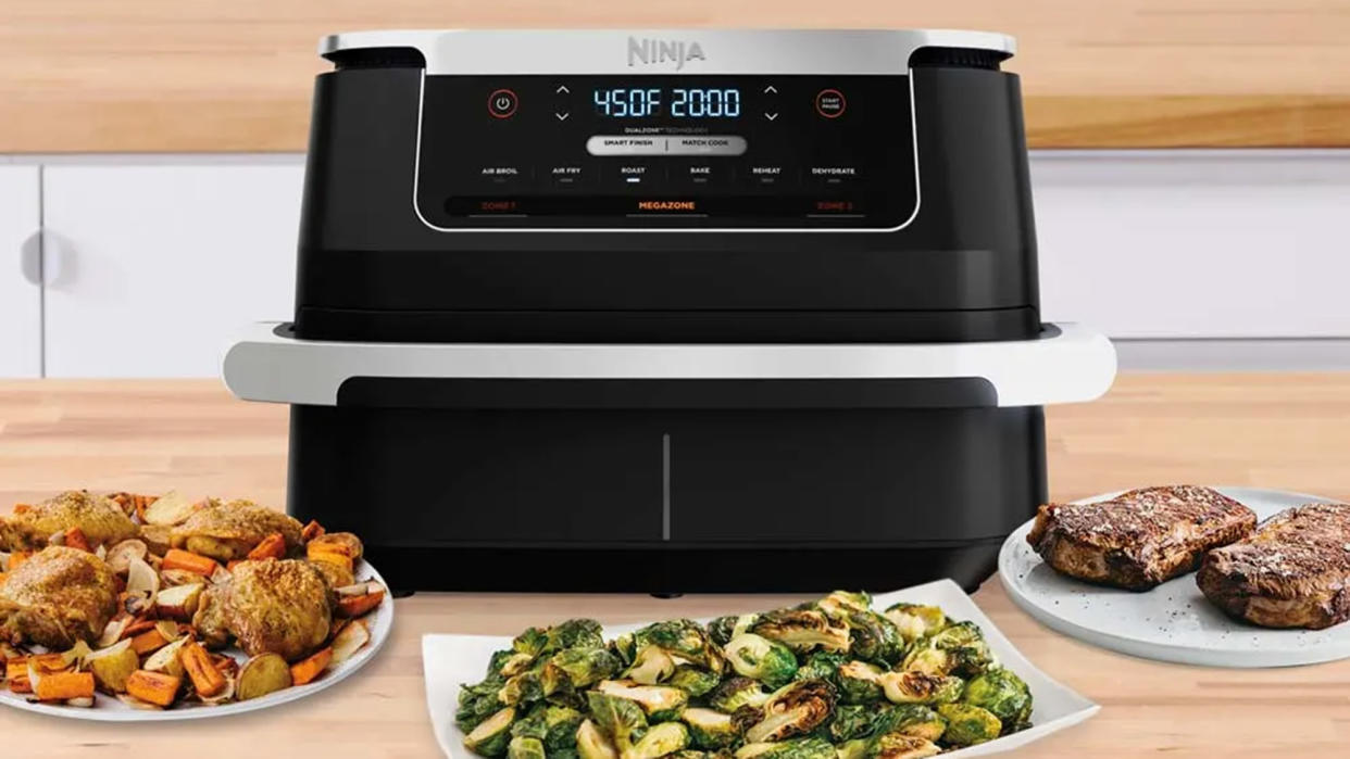  Ninja Foodi DualZone Air Fryer DZ701 on kitchen counter. 