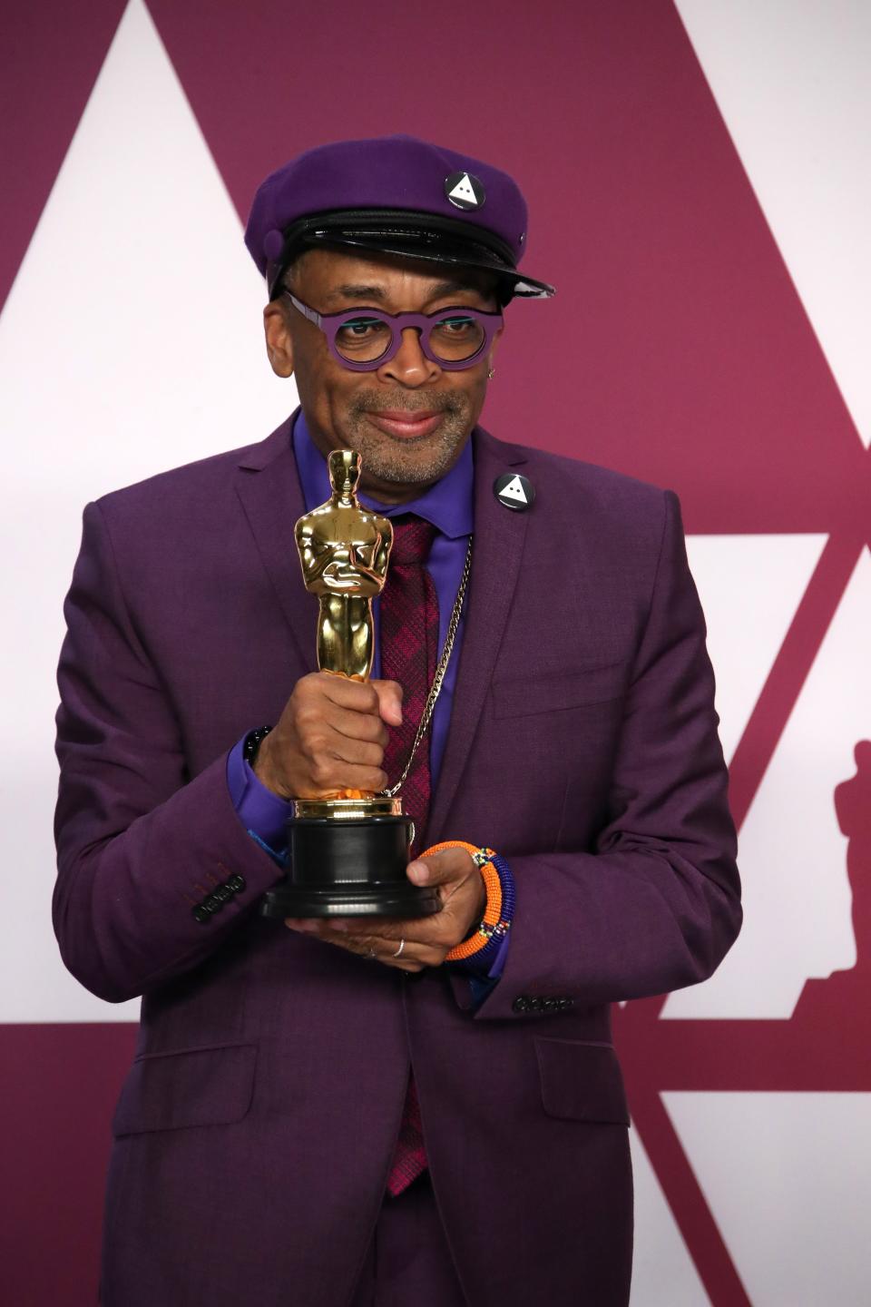 Spike Lee holds his first Academy Award for 