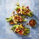 <p>With towering fresh veggies and creamy burrata, these tartines are almost too pretty to eat.</p><p>Get the <a href="https://www.goodhousekeeping.com/food-recipes/easy/a27272857/asparagus-burrata-and-prosciutto-tartines-recipe/" rel="nofollow noopener" target="_blank" data-ylk="slk:Asparagus, Burrata and Prosciutto Tartines recipe" class="link "><strong>Asparagus, Burrata and Prosciutto Tartines recipe</strong></a>.</p>