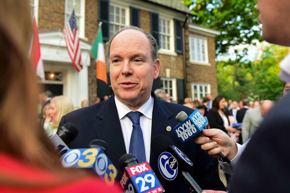 <p> Lisa Lake/Getty Images</p> Prince Albert of Monaco in Philadelphia in 2018