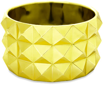 Gold studded biker cuff, $6