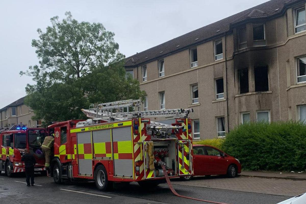 Two people taken to hospital after fire broke out at Glasgow flat <i>(Image: Supplied)</i>