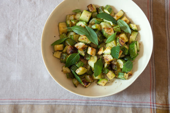 <strong>Get the <a href="http://food52.com/recipes/13894-zucchini-with-basil-mint-and-honey" target="_blank">Zucchini with Basil, Mint and Honey recipe</a> from Food52</strong>