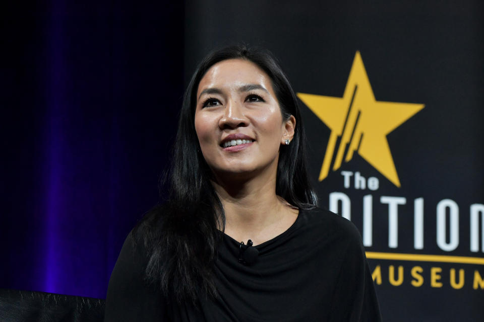 Michelle Kwan attends The Sports Museum's18th Annual Gala on Nov. 20, 2019 in Boston. (Paul Marotta / Getty Images file)