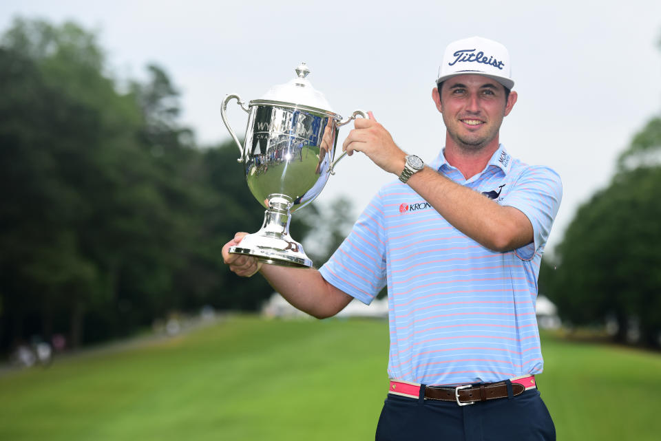J.T. Poston, who didn't make a bogey all week, held on Sunday to grab his first PGA Tour win at the Wyndham Championship.