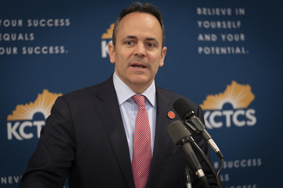 A bill that Kentucky Gov. Matt Bevins (R) signed into law late last week that would ban most early abortions in the state was quickly blocked through a legal challenge. (Photo: ASSOCIATED PRESS)