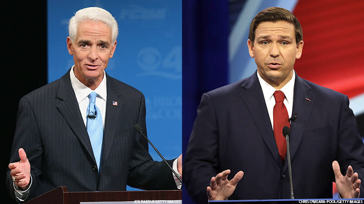 Charlie Crist and Ron DeSantis