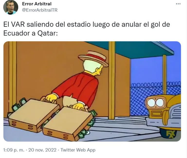 Los memes sobre el gol anulado a Ecuador