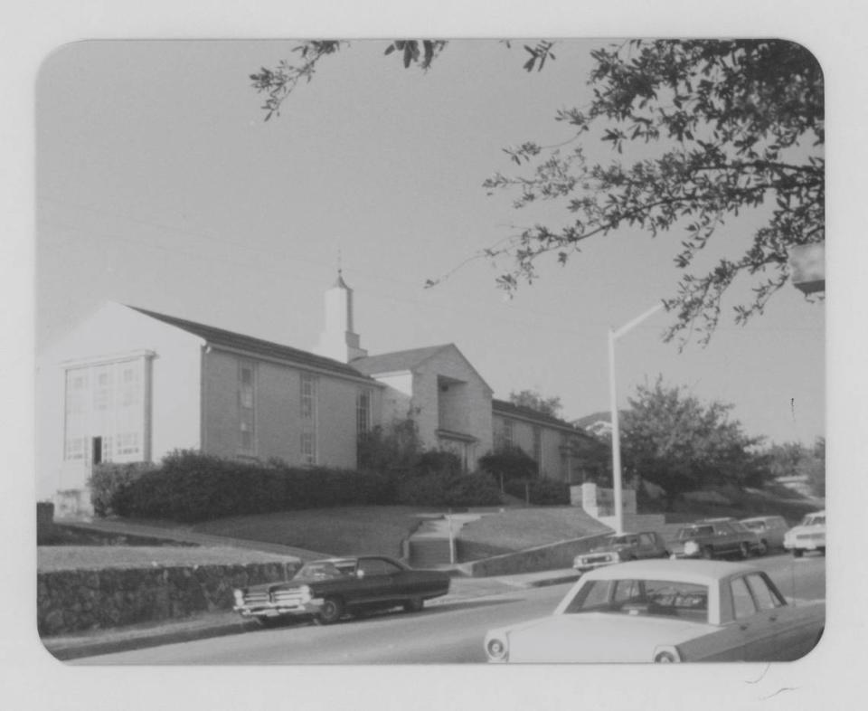 The Church of Jesus Christ of Latter-day Saints on a hillside in the 3500 block of West 7th Street, is pictured in the 1960s. The Latter-day Saints constructed the $90,000 church primarily with members’ donating their own manual and skilled labor.