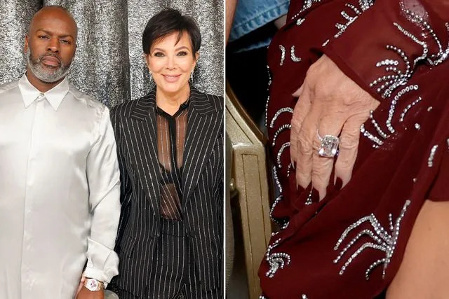 <p>Stefanie Keenan/Getty</p> Corey Gamble and Kris Jenner attend the World Premiere of "Renaissance: A Film By Beyonce" on November 25, 2023 in Beverly Hills, California. ; Kris Jenner ring details at the Daily Front Row's Eighth Annual Fashion Los Angeles Awards on April 28, 2024.