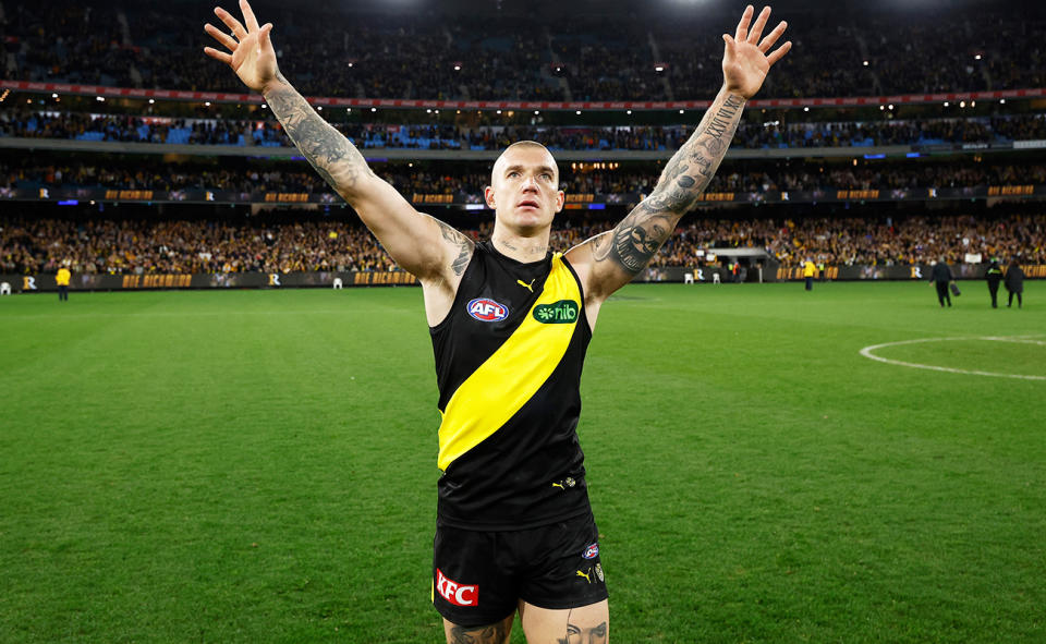 Dustin Martin after his 300th AFL game.