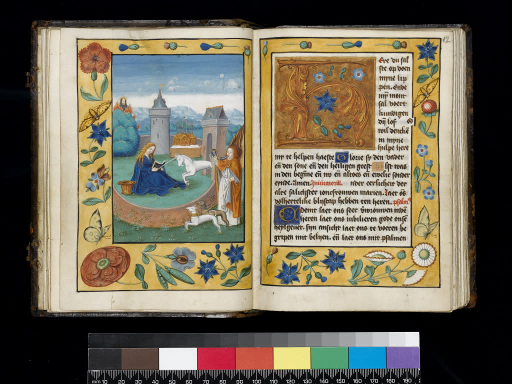 Illustrated page from the Book of Hours by Grote Geert, 1480-1490, Delft, Netherlands (Fitzwilliam Museum, Cambridge/PA)