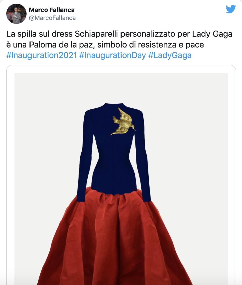 Investiture de Joe Biden: Lady Gaga fait sensation dans une robe Schiaparelli