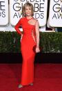 <p>Vêtue en Saint Laurent aux Golden Globes 2017. [Photo : Getty] </p>