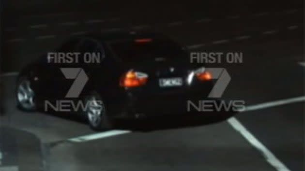 This BMW registered to Mr Mehajer's wife Aysha, which was caught going through a red light in 2013. Photo: 7 News