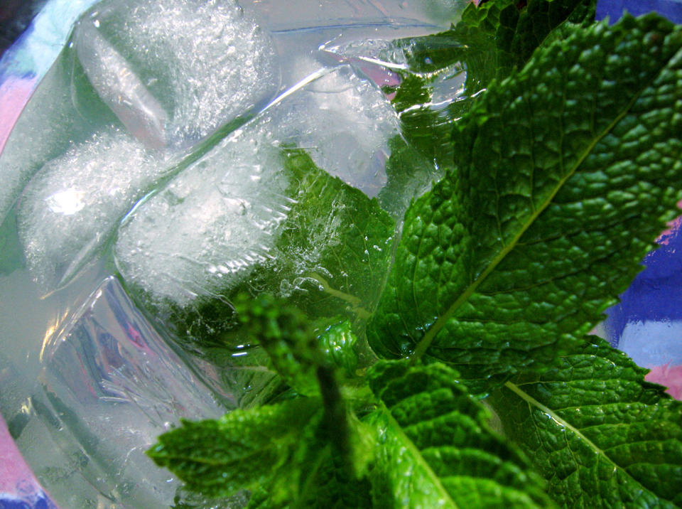 Make a mint simple syrup