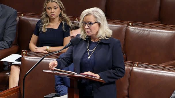 PHOTO: Rep. Liz Cheney speaks as the Election Reform Bill is debated on the floor of the House or Representatives in Washington, Sept. 21, 2022. (house.gov)