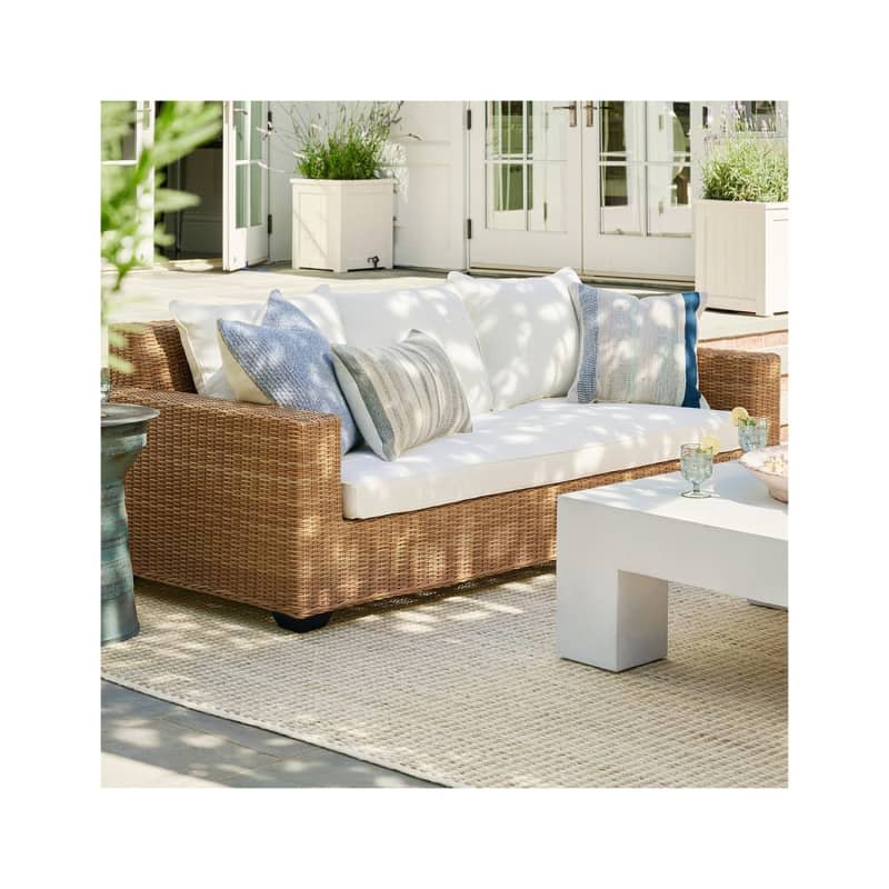 Torrey Wicker Square Arm Outdoor Sofa