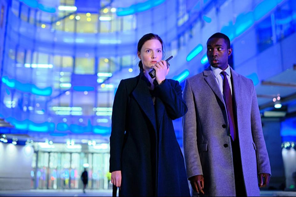 Oh dear: Carey and Turner outside the BBC (BBC/Heyday Films)