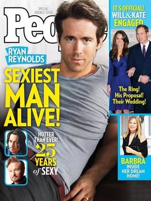 Ryan Reynolds, 2010: Ryan Reynolds is the only Canadian (to date) to land the title of “Sexiest Man Alive.” The 39-year-old Vancouver native has used his quirky, quick banter in films like “Waiting…,” “Just Friends” and “Van Wilder,” which all helped elevate his comical demand. Reynolds humour was shown again recently when he opened up on life as a father and told GQ that “Once you have a kid, you just think, like, ‘I can’t believe that another person did all this s– for me, that I’m doing for this person right now! Like, that somebody woke up in the middle of the night this many times just to wipe my ass.’" 