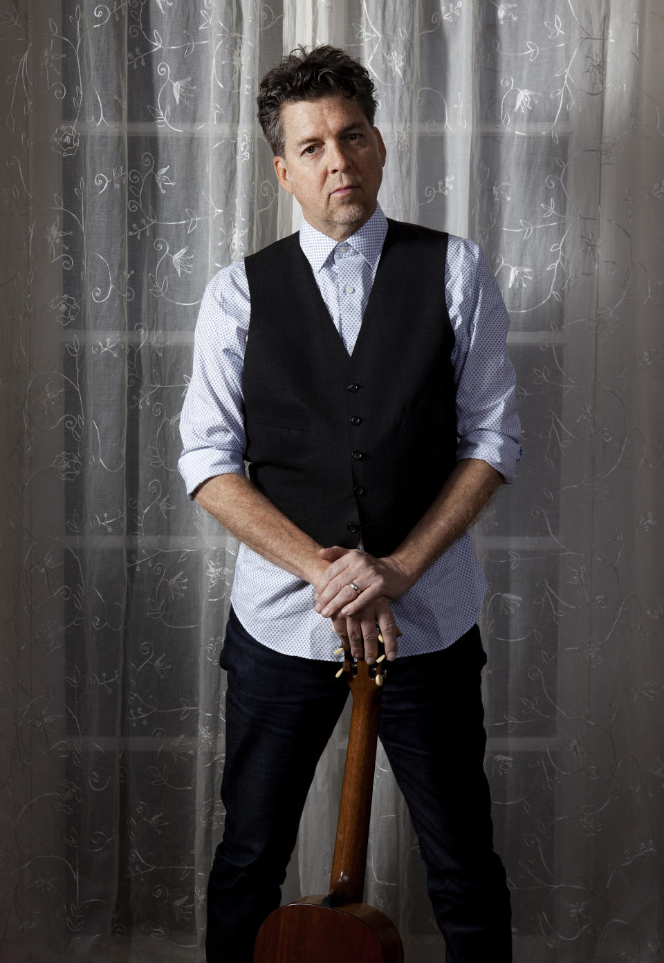 This Nov. 8, 2019 photo shows musician Joe Henry posing for a portrait at his home in Pasadena, Calif. to promote his new album "The Gospel According To Water." (Photo by Rebecca Cabage/Invision/AP)