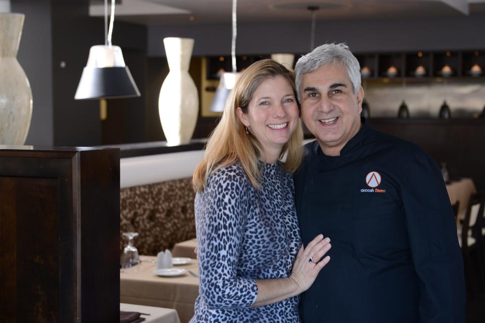 Paula Barmore and Anoosh Shariat,  the power couple behind Anoosh Bistro and Noosh Nosh.