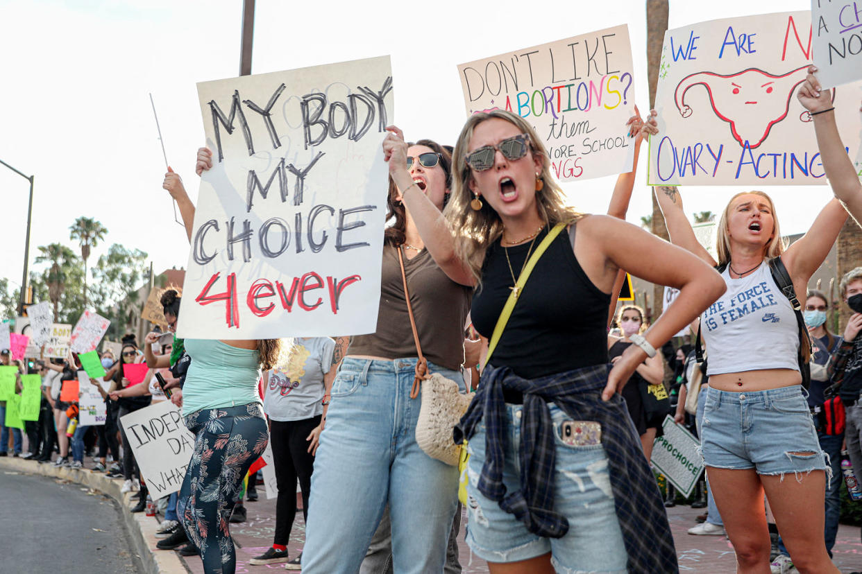 protest demonstration abortion rights (Sandy Huffaker / AFP via Getty Images file)