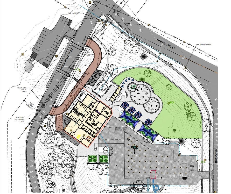 Site plan for Kaukauna's aquatic center that plans to open summer 2024.