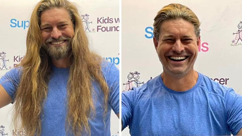 Big Brother's Farmer Dave before and after his hair transformation.